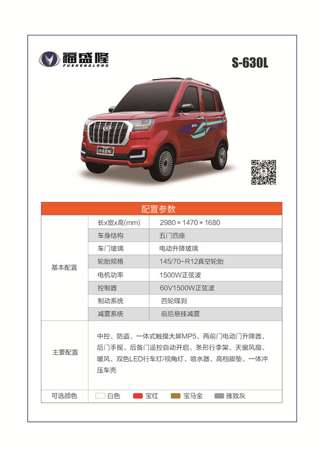 Fu Sheng Long S-630L electric car